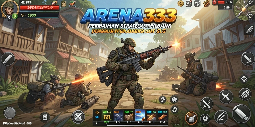Tampilan gameplay yang mendebarkan dari ARENA333 dengan strategi pertempuran yang intens.