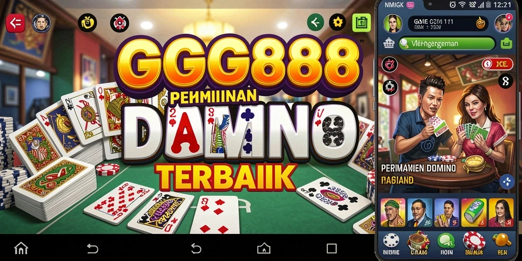 Screenshot GGG888 menampilkan gameplay Domino yang menegangkan dan interaktif.