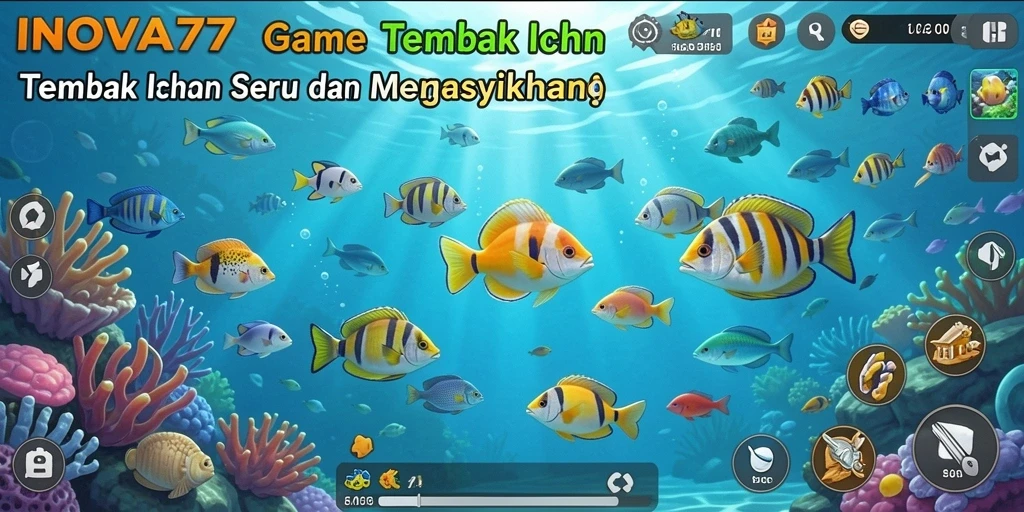 Tampilan gameplay menarik dalam game Tembak Ikan INOVA77.