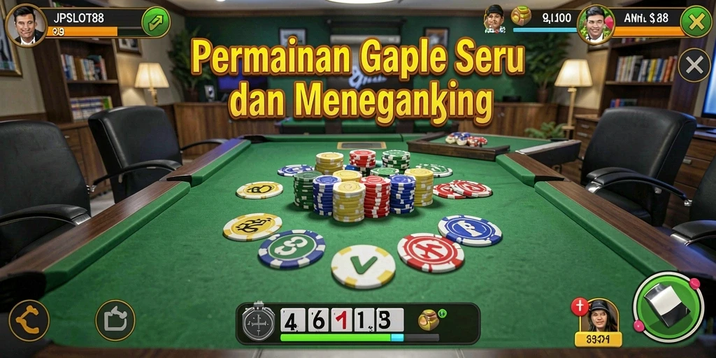 Gameplay seru JPSLOT88 dalam permainan Gaple yang menegangkan.