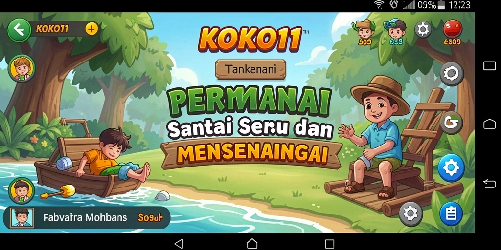 Tampilan gameplay KOKO11 yang ceria dan menarik.