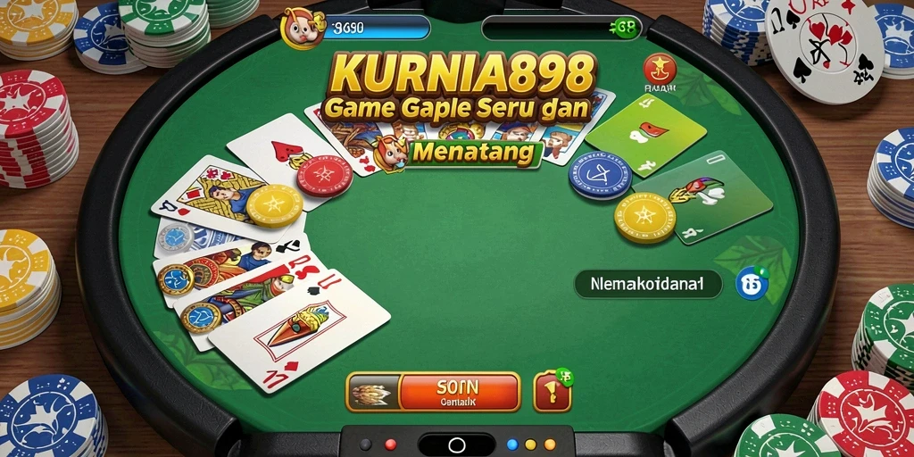 Screenshot gameplay KURNIA898 menampilkan keseruan bermain Gaple.