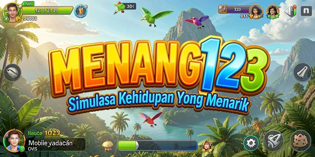 Tampilan gameplay menarik dari MENANG123 yang penuh warna.