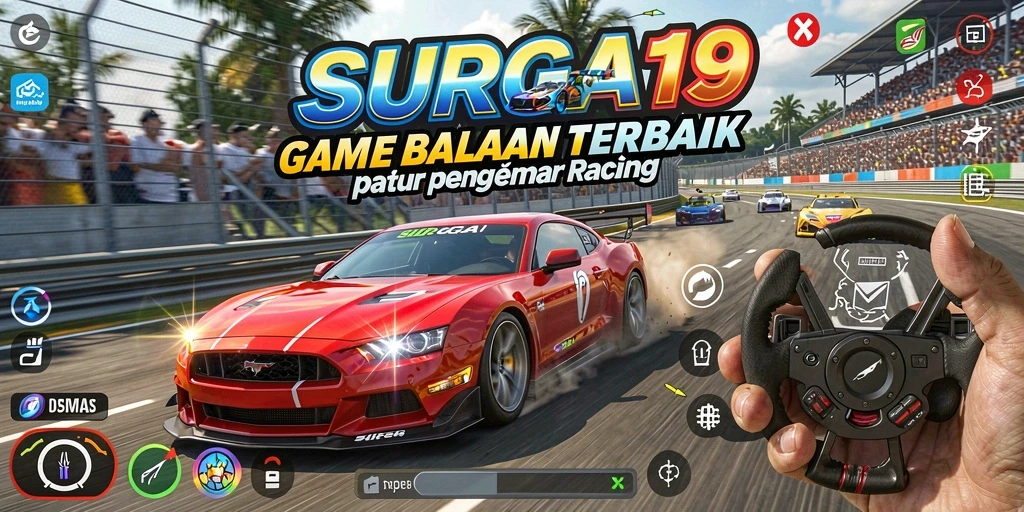 Tampilan menarik dari gameplay balapan SURGA19 yang penuh aksi.